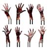 2/6Pcs Halloween Card Insertion Blood Ghost Hand Shape Garden Stake Spooky Atmosphere Halloween Events Ornament