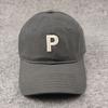P letter colorful baseball cap - women's casual fashion soft top visor hat for larger head sizes