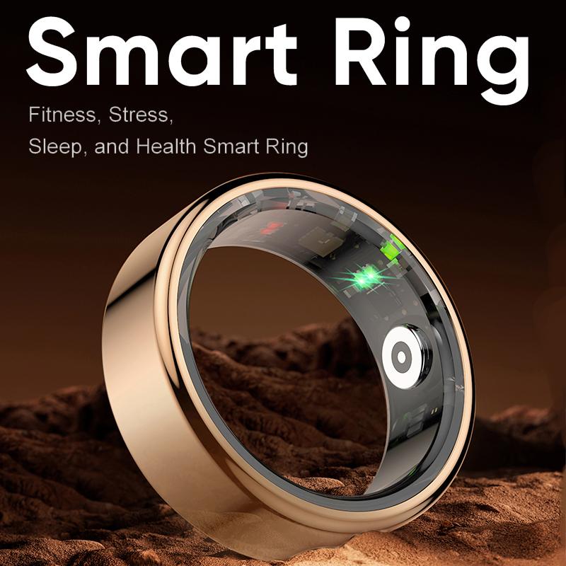 R02 Smart Ring  Mens Rings for Woman Smartring Heart Rate Monitor Multi-sport Mode Bluetooth Fitness and Sleep Tracker