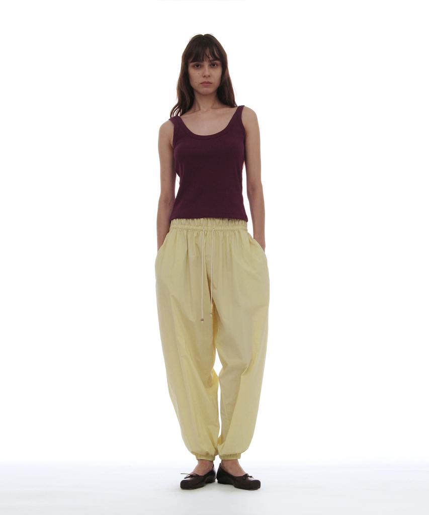 PARTIMENTO WOMEN Pwc Cotton Double Waist Harem Pants_10 Colors (Type B)