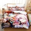 Kawaii Honkai Star Rail Bedding Set Printed Bed Set With Pillowcase Duvet Cover Single Double Queen King Size Adult Kid Bedroom