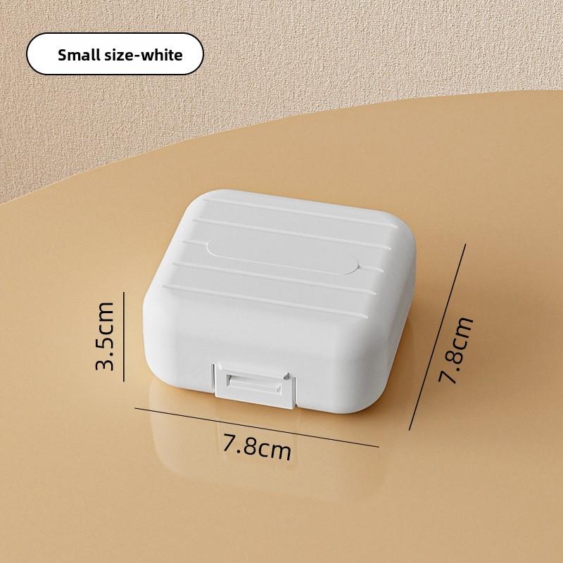 Portable Medicine Box with Compartments, Mini Portable Multi-compartment Pill Storage Box, Travel Medicine Box Small белый