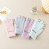 Women's Winter Gloves - Cute Fleece-Lined Warm Touchscreen Cycling Gloves with Five Fingers