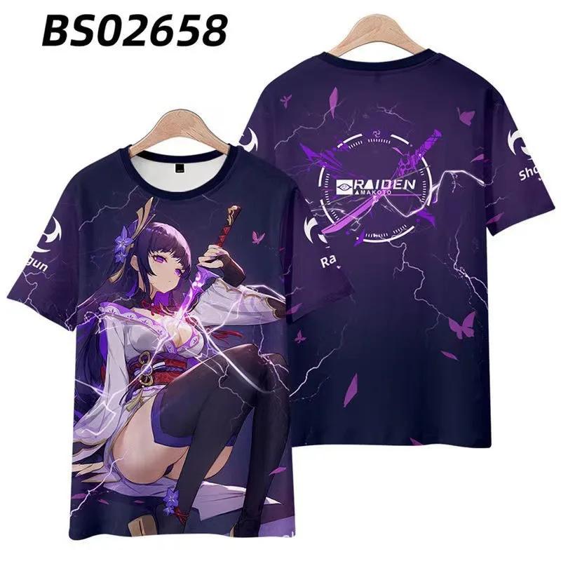 

Новая игра аниме Genshin Impact Hutao Yae Miko принт футболка 3D мужчины женщины косплей футболка летняя уличная одежда Harajuku унисекс 2XL