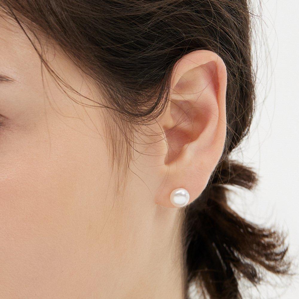 H Edition Silver (Y) Lovely Freshwater Pearl Earrings 8mm Hl6E53602Y9Xxx