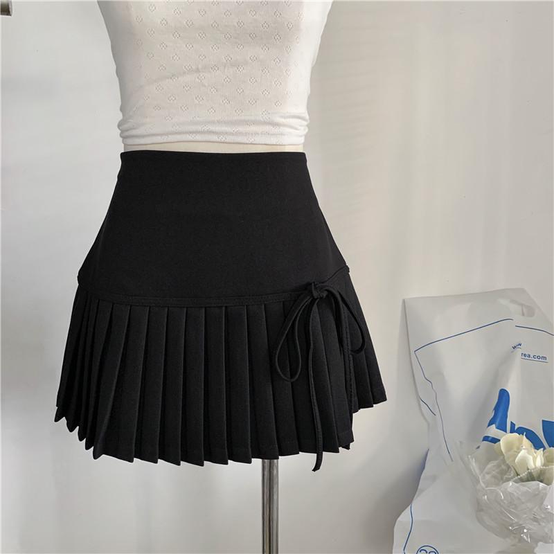 

Серая юбка А-силуэта с завышенной талией и кружевом в складку - Дизайн 2024, облегающий крой, короткая длина Medium чёрный