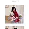 Christmas Reindeer Scarf New Red Unisex Winter Couple Style Versatile Fashionable Mid-Length Knitted Wool Neck Warmer