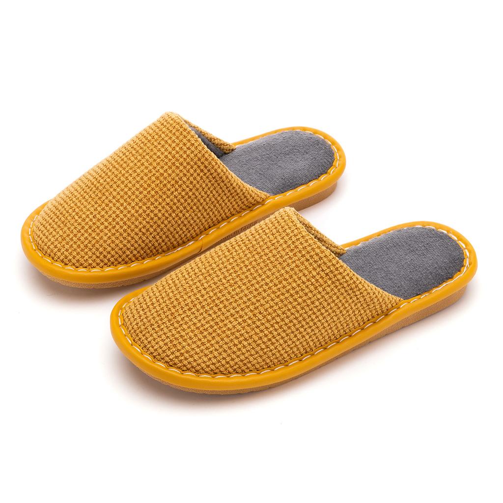 Autumn and winter new cotton slippers home indoor non-slip silent soft bottom wear-resistant home fabric cotton slippers