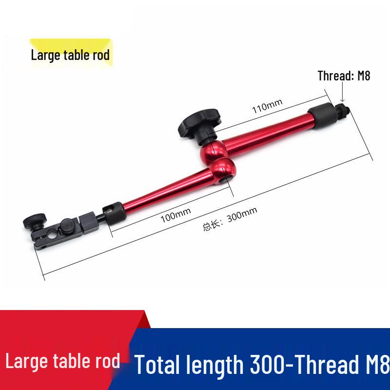 Magnetic Table Base Dial Indicator with Universal Bracket and Fine Adjustment Rod