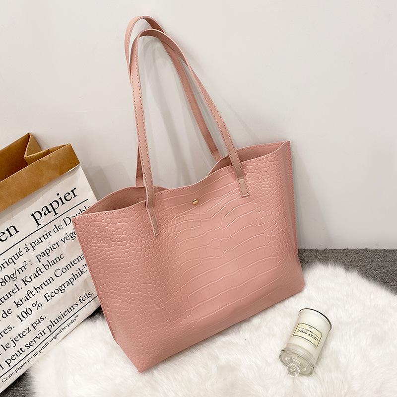 Women's Bag, New Street Trend Fashion, Crocodile Pattern Tote Bag, a Portable Large-capacity Bag.