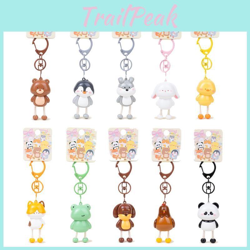 Pull The Foot Cat Frog Panda Dog Bear Keychain Animal Pendant Gift Decoration