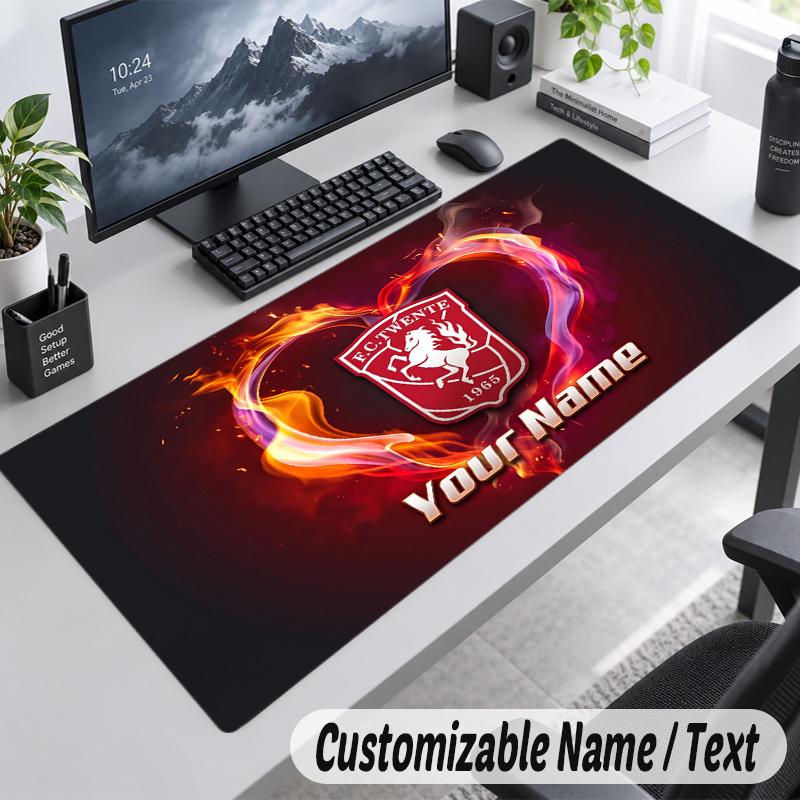 Custom Name Text Mouse Pad FC Twente Personalized Desk Pad For Work And Gaming