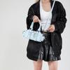 Women Girls PU Leather Y2K Top Handle Bag with Zipper Studded Crossbody Bags Adjustable Strap for Travel Shopping Work Daily Use