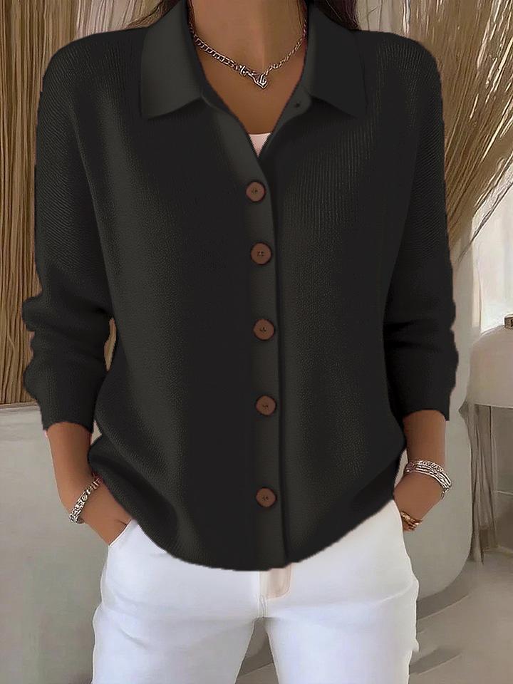 Pink Button Down Cardigan with Collar