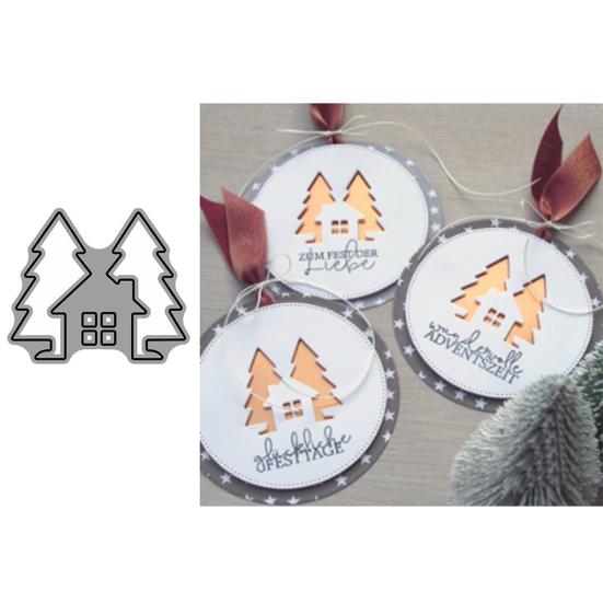 

Рождественские елки Вырубные штампы DIY Скрапбукинг Тиснение Бумага Карты Альбом Ремесло Трафарет серебряный