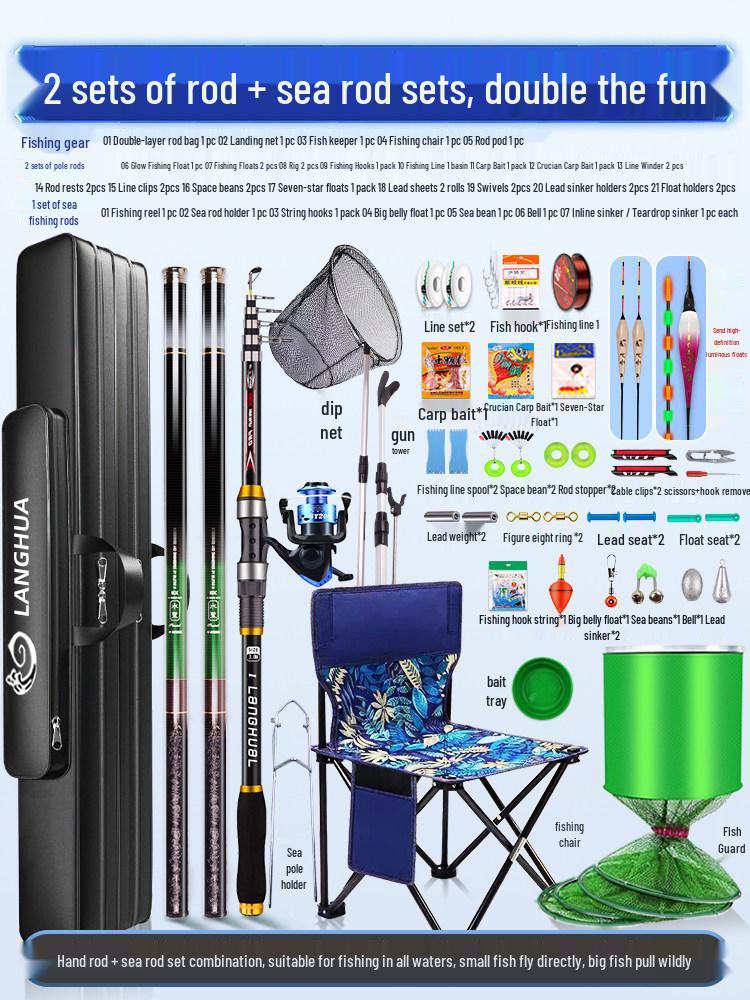 Complete Carbon Fiber Fishing Rod Set for Beginners