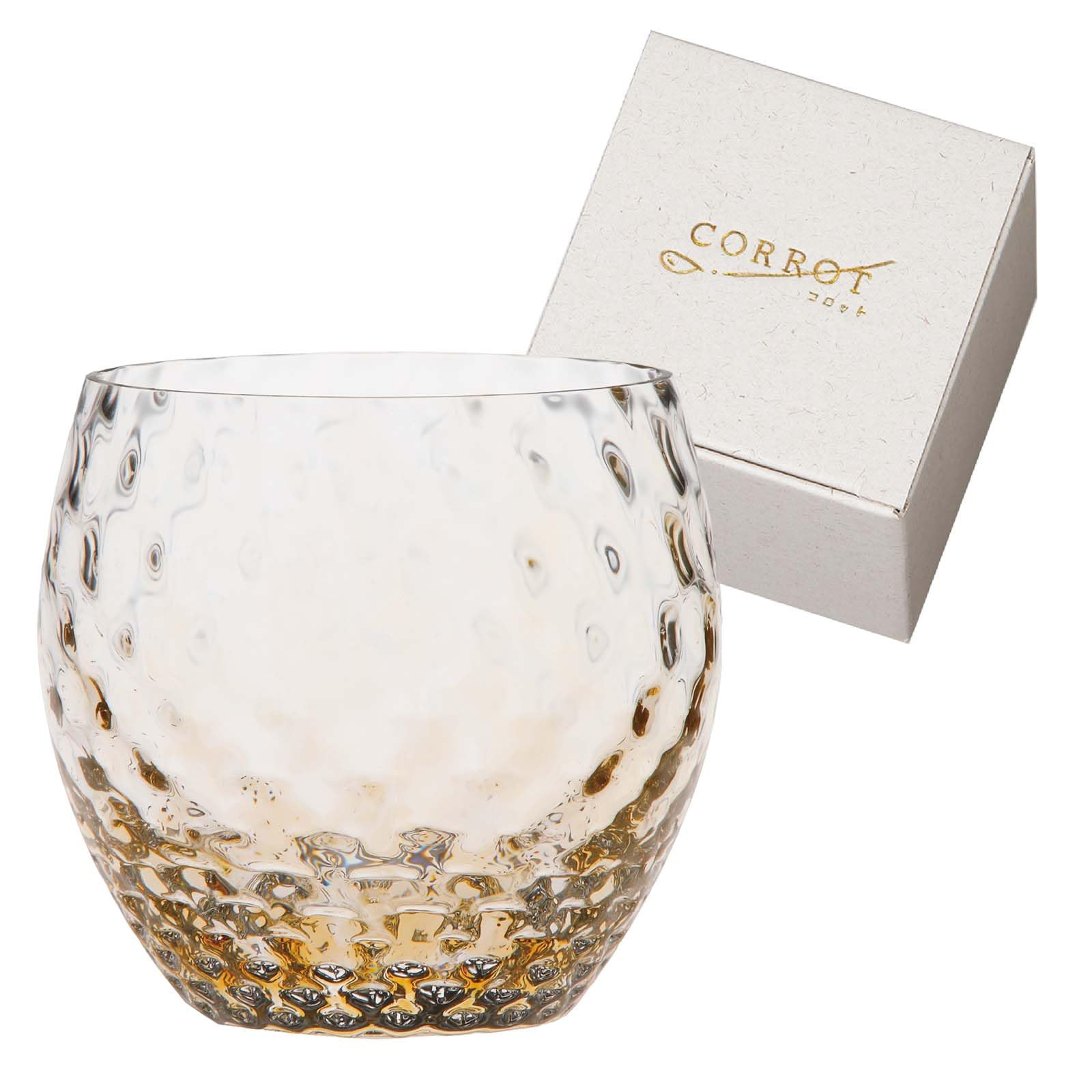 

Toyo Sasaki Glass CORROT 10087 Made in Ami-me (Amber) [Handmade Glass, Japan, 310ml] бурштин