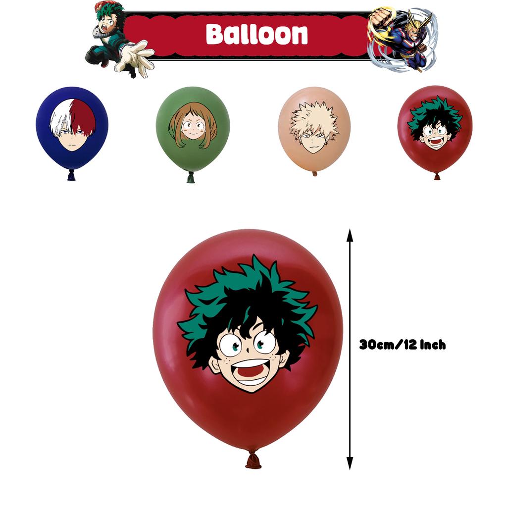 My Hero Academia Feste di Compleanno a Tema Decorazioni Set Palloncini Stoviglie Tovaglie Topper per Torta Articoli per Feste Baby Shower