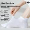 MIIOW 6 Pairs of Women's Socks, Summer 100% Pure Cotton, Odor-Resistant, Solid Color Short Socks, Mesh Breathable Boat Socks for Wome