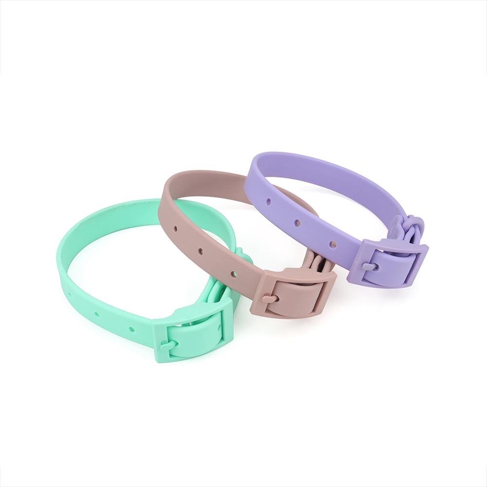 XS/S/M/L/XL Dog Collar Adjustable PVC Waterproof Pet Cat Collar for Small Medium Big Dogs Imitation Silicone