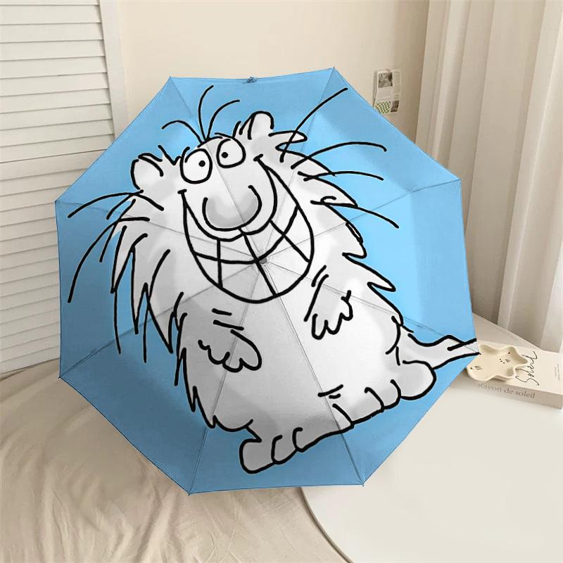 

1PC fluffy catUmbrella-8-Rib Reinforced, Automatic Open, Lightweight & Durable, Cute Fashion Accessory for Outdoor-P167