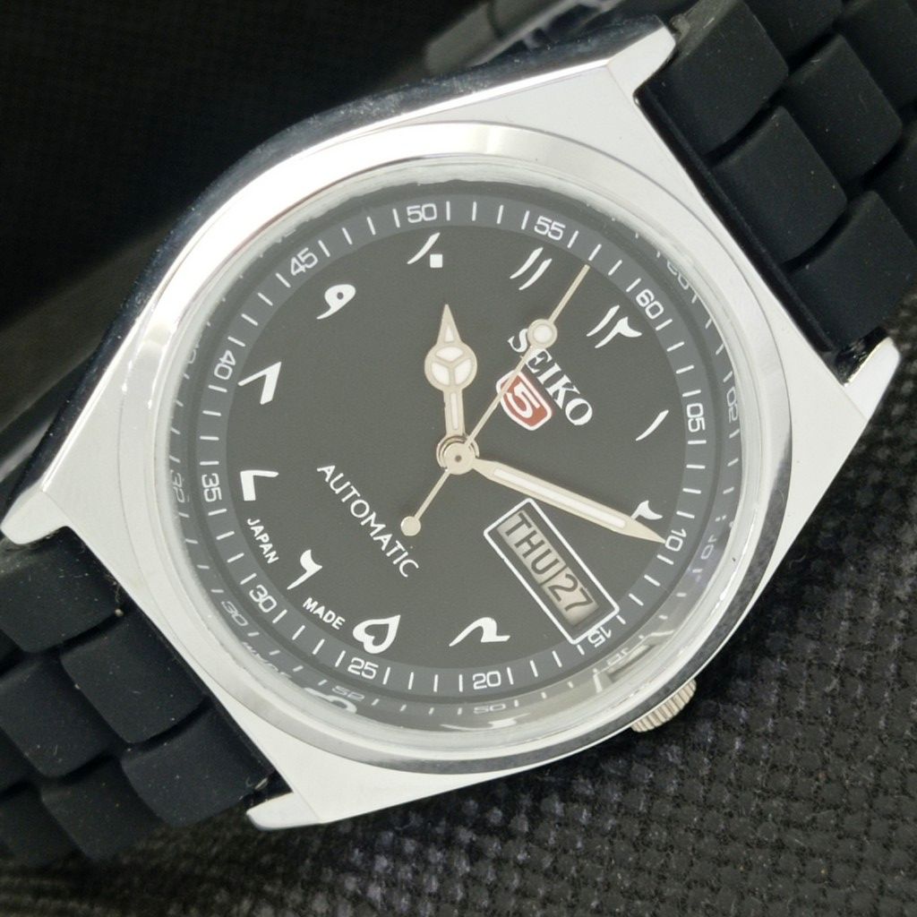 

ВОССТАНОВЛЕННЫЕ ВИНТАЖНЫЕ SEIKO 5 AUTO 6319A ЯПОНИЯ МУЖСКИЕ АРАБСКИЕ ЧАСЫ 587d-a309062-9 SKU587d-a309062