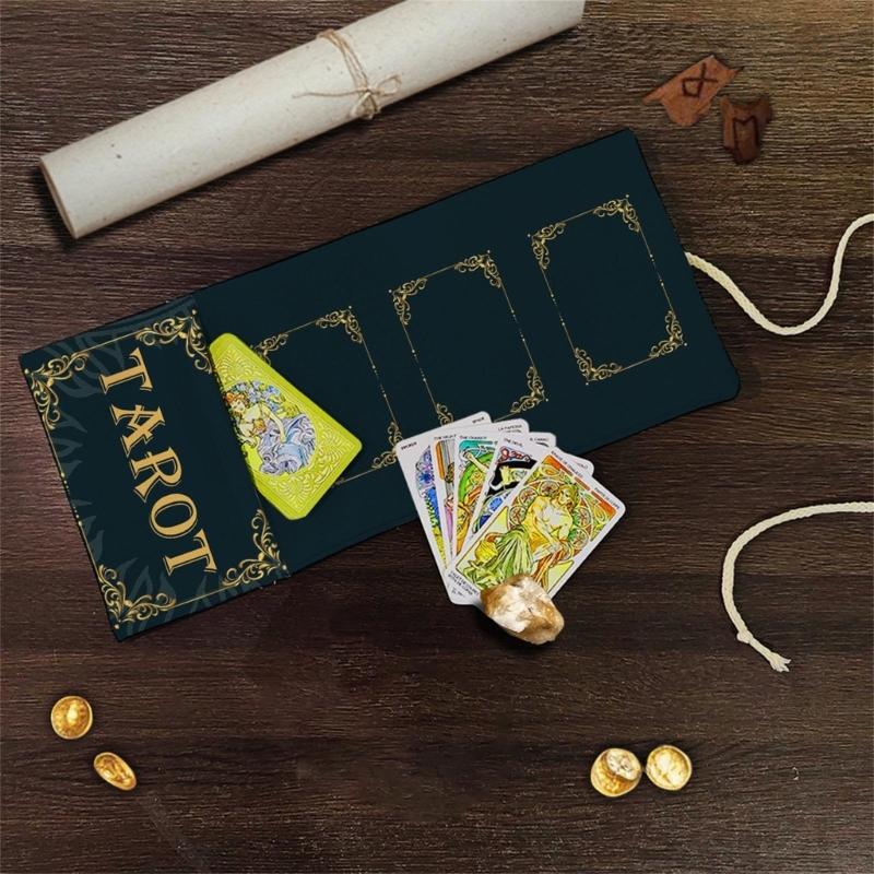 Divinations Card Carriers Foldable Bag Card Organizers Game Card Storage Pouches Rolls Up Tarots Card Carrying Sleeve
