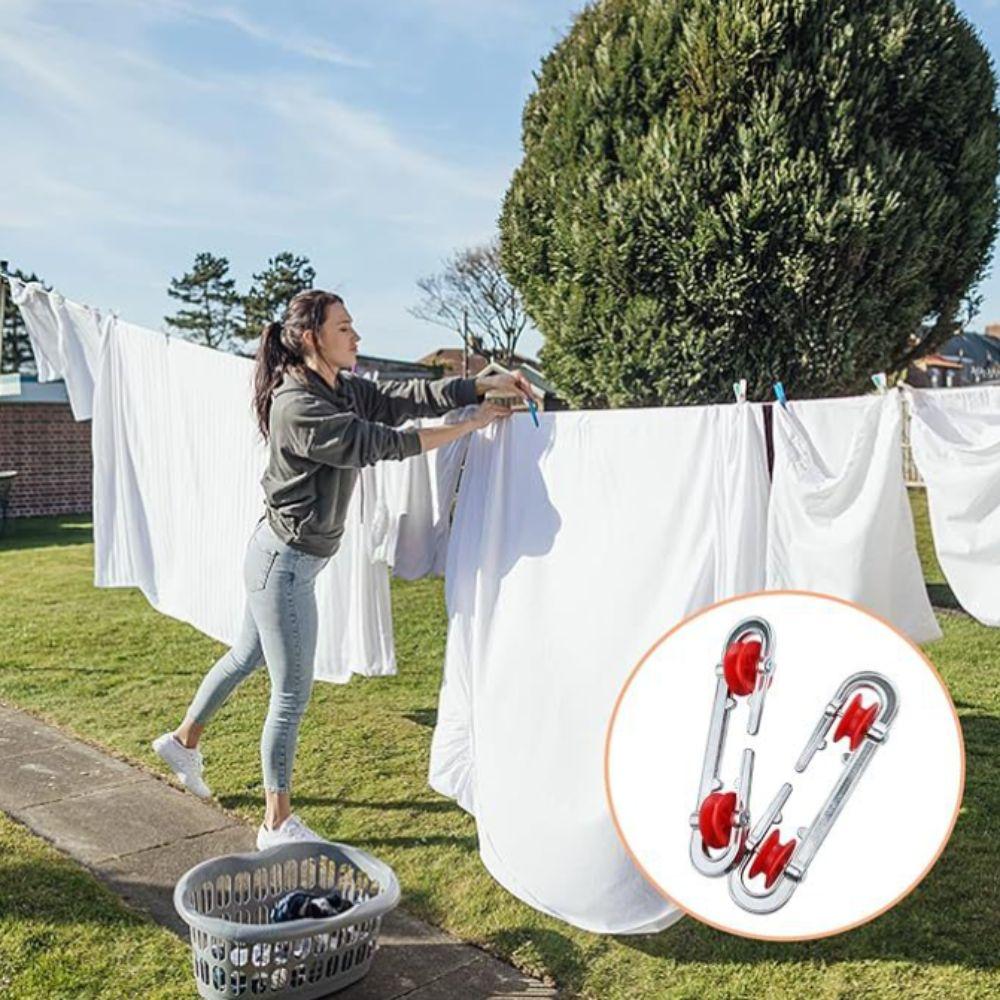 Heavy Duty Clothesline Separator Aluminum Plastic Clothesline Spreader Clothesline Pulley Balcony