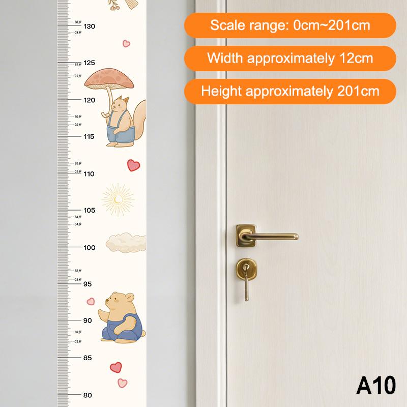 Cartoon Height Measurement Wall Sticker Accurate Clear Scale Up To 200Cm Removable Perfect For Kids Bedroom Nursery Home Decor