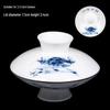 Gaiwan Teacup with Lid: White Porcelain Ceramic Tea Brewing Bowl, 7.5CM, Kung Fu Tea Set Accessory.