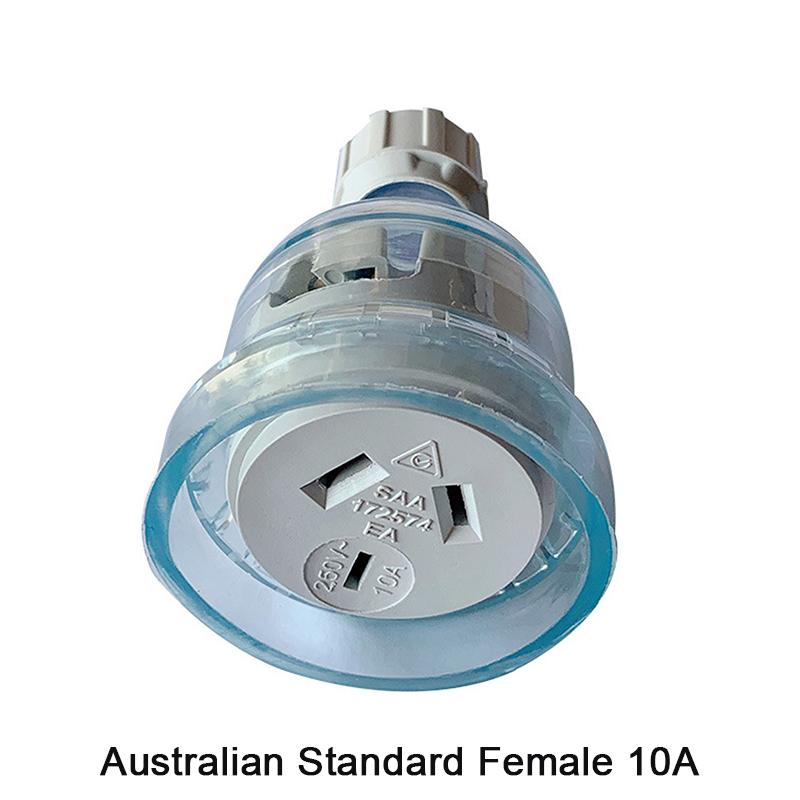 1/2PCS Plastic Rewirable Plug Socket Australian Female Socket 3 Prong Electrical Socket Grounded Rewire Socket DIY Assembled