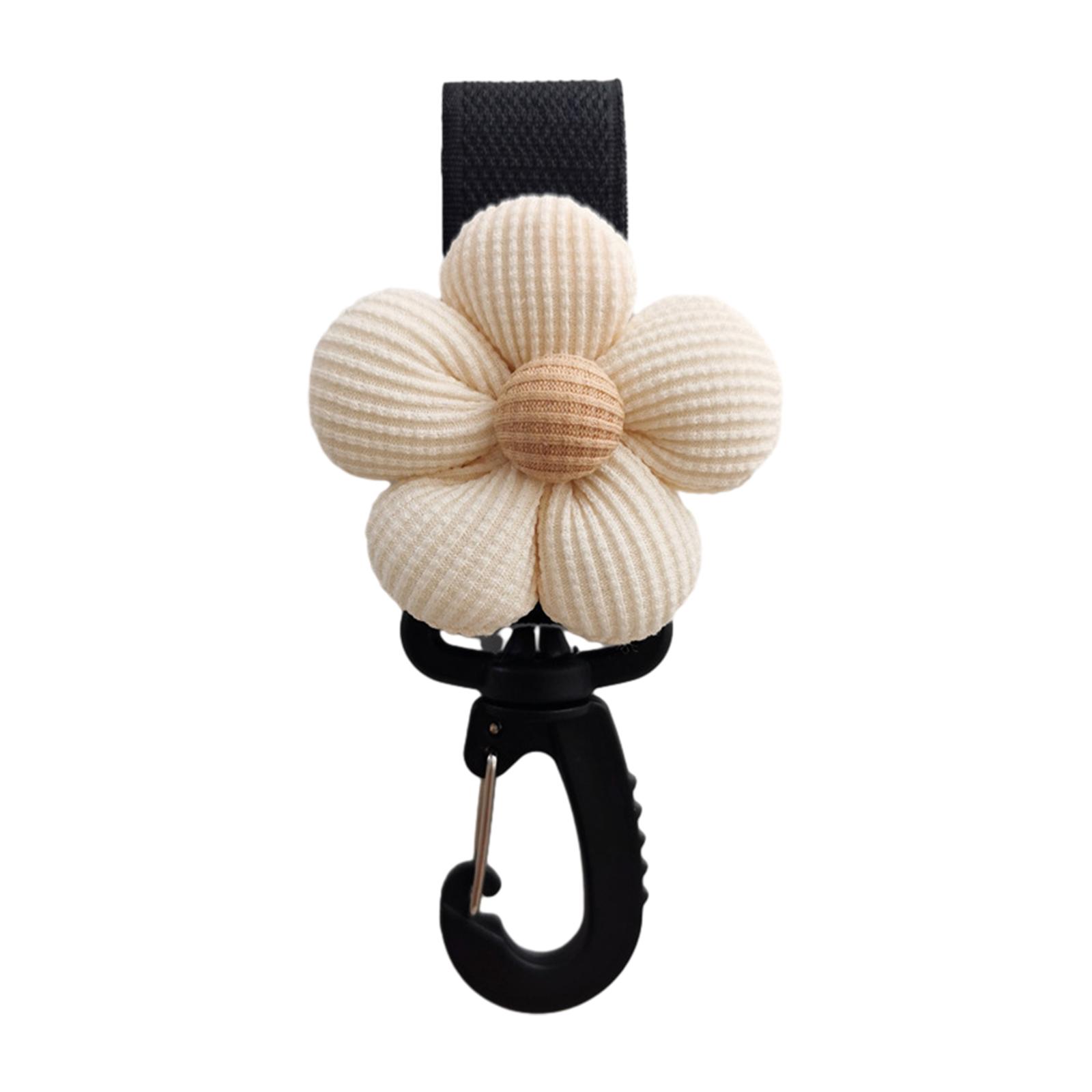 

Крючок-подвеска для детской коляски, милый цветок, органайзер для тележки для малышей, сумка для хранения, подвесная полка, аксессуар для детских товаров, подарок 1 бежевый