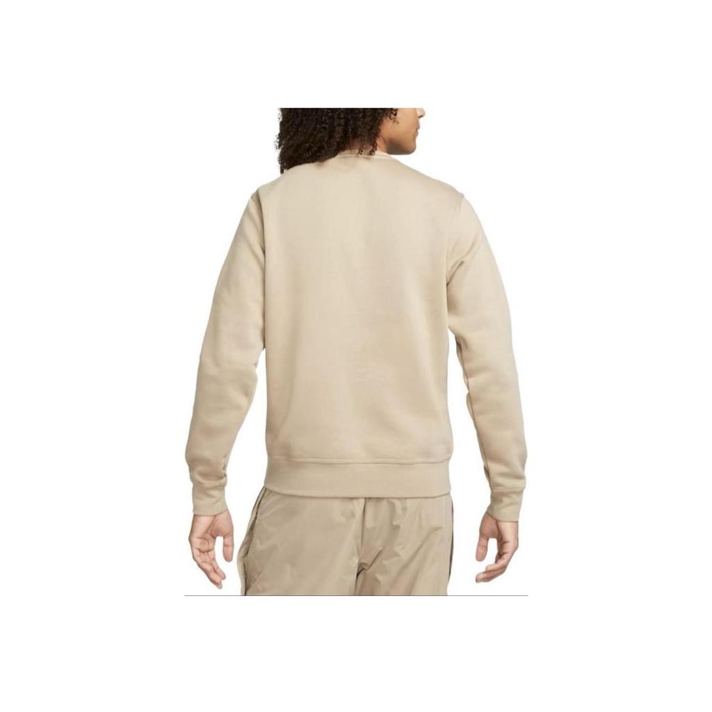 Nike Embroidered Logo Solid Color Sports Sweatshirt Men Tops Khaki 623459-250