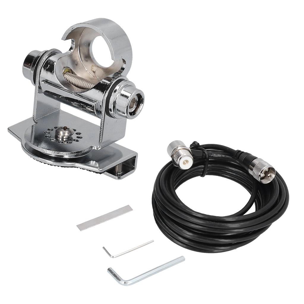 Mobile Antenna Bracket Adjustable Antenna Mount Bracket with Protection Pad Hex Wrench for Car Radio