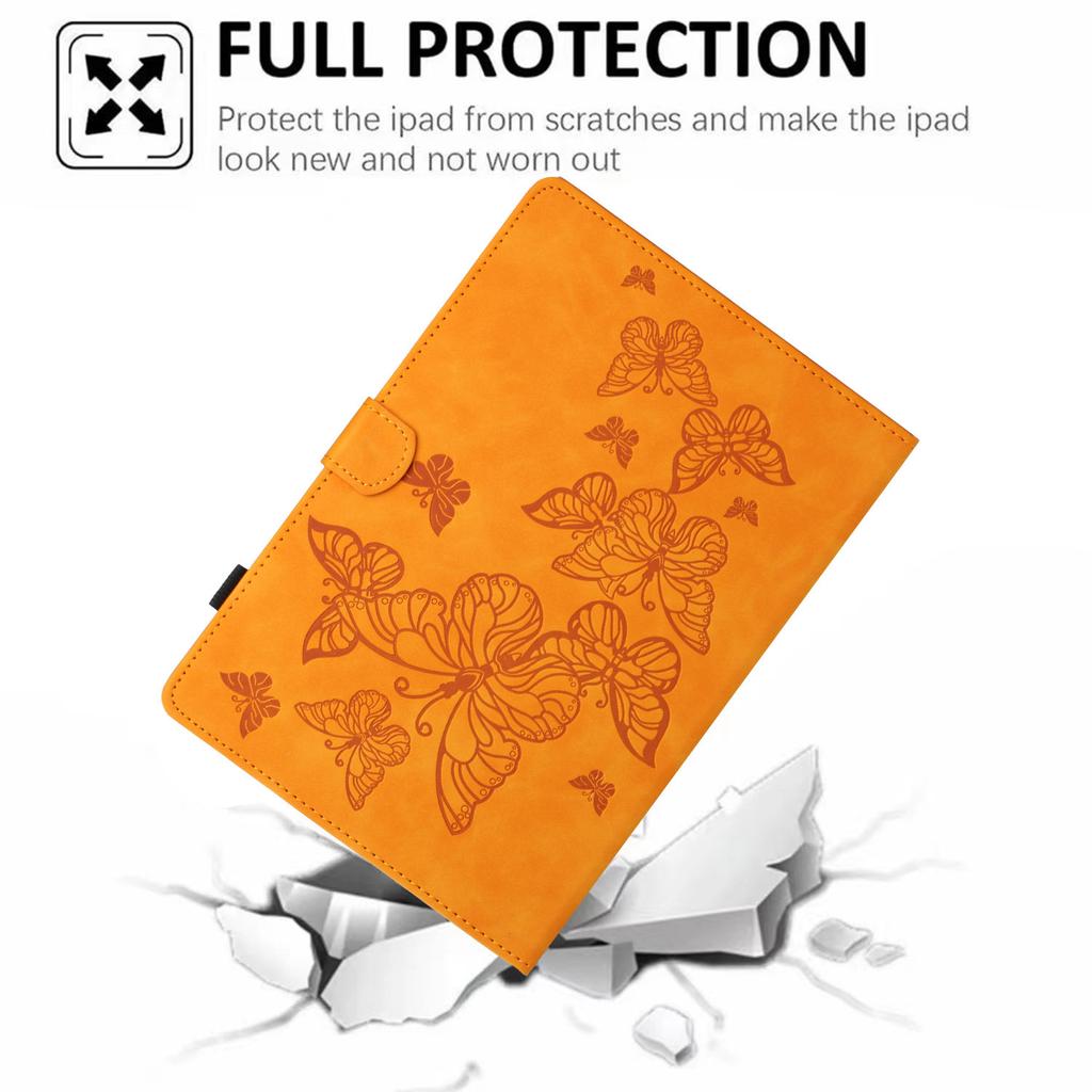Applicable To iPad Air 11 Tablet Leather Case Samsung Tab A9 Frosted Butterfly Embossed Card Holder Lenovo HD8