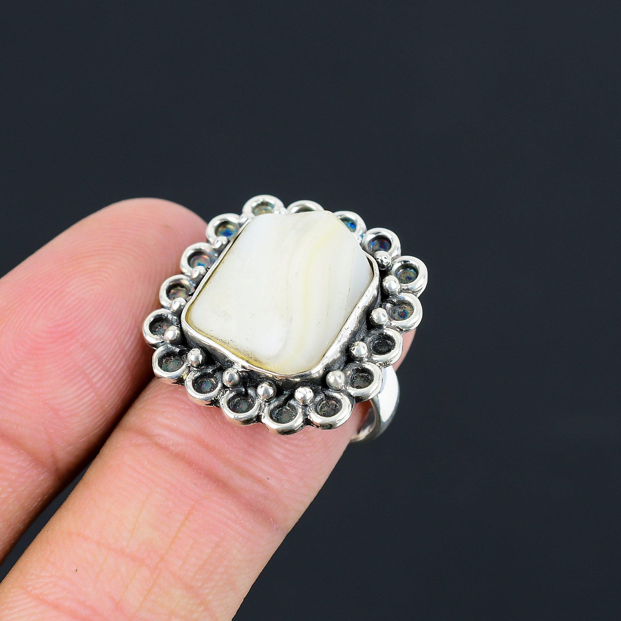 

Sisters Day Deal Mother Of Pearl Stone Daughter Ring Jewelry Size 8 925 Silver 8
