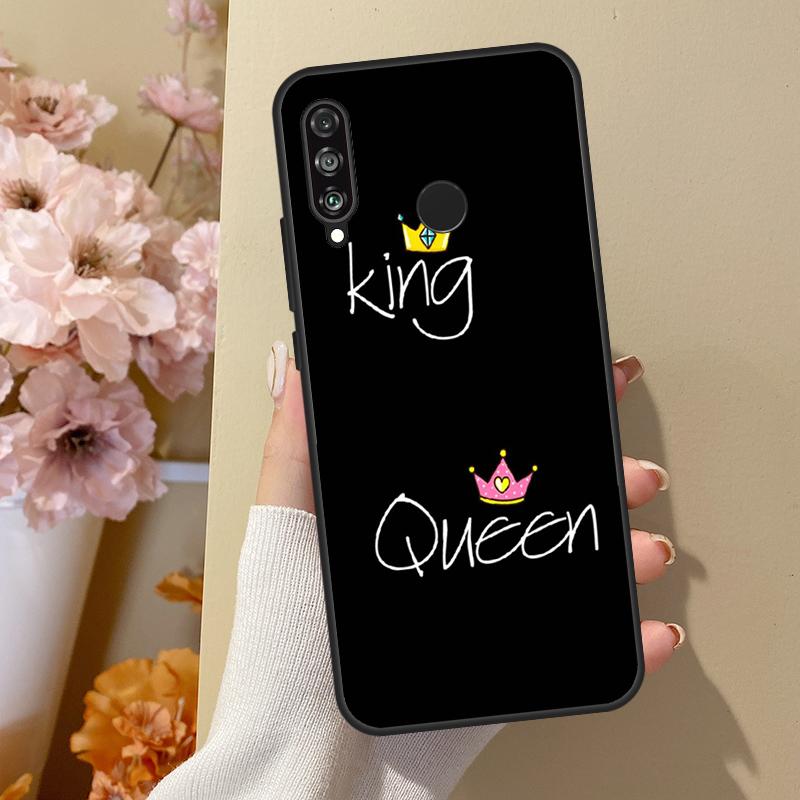 Queen King Crown For Huawei Nova 11 Pro 9 10 SE Y70 Y60 Y90 Y61 Y91 Y73 Y72 12s 12i 11i 8i P30 P40 Lite Case