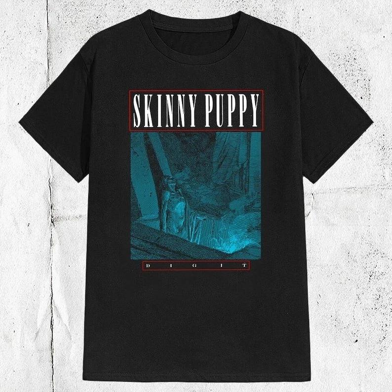 

80s Skinny Puppy Band 100% Cotton T-shirt Mens Tees Top S