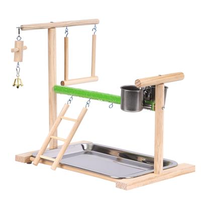 Jouets en Bois Massif pour Oiseaux Perchoir Perroquet Jouet Perruche Aire de Jeux Perchoir Cage Échelle Jouer Oiseaux Balançoire Gymnase Calopsitte Hamsters Bois