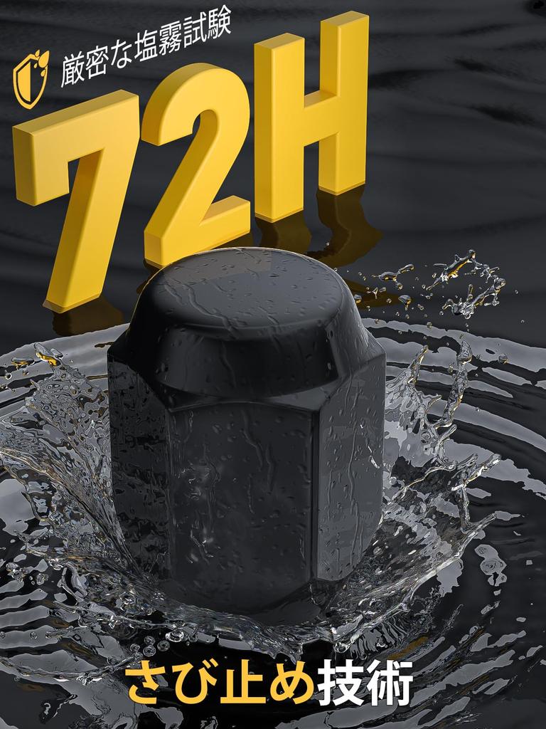 MIKKUPPA Klucz M12 x Klucz 28mm Stop SCM Kompatybilny z i Zestaw 20 Nakrętek, P1.5, Typ, Stożek 60°, Czarny, 21HEX, Długość, Stal, Mazda, Daihatsu,