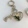 Y2K Style Summer Ocean Heart Keychain Ins Style Aesthetic Keyring Sweet Girly Keycord  Bag Pendant Gifts