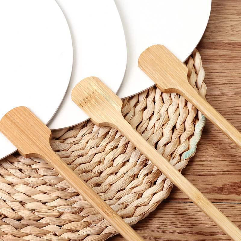 Double-Sided Thickened Xuan Paper Round Fan for Watercolor, Calligraphy, and Handwriting - Ancient Style Intangible Cultural Heritage Palace Fan.