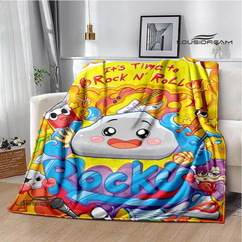 Lankybox Foxy Boxy cute Printed blanket picnic blanket Flannel Warm blanket Soft Cozy Blanket Home travel blanket Birthday Gift
