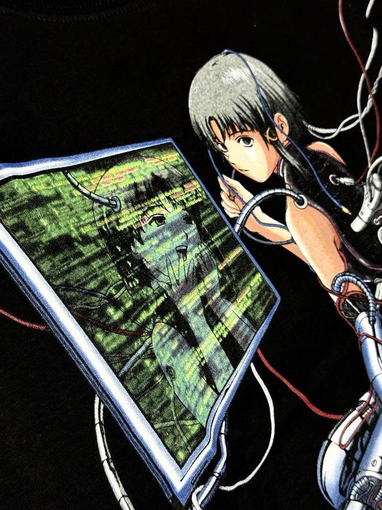 [USED] serial experiments lain T-shirt black XL Sorayama