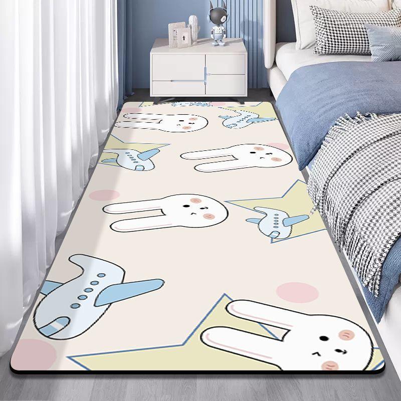 Cartoon Carpet Living Room Non Washable Wipable Carpet Bedroom Girl Bedside Carpet Mat Ins. Bedroom Sleeping Floor Mat