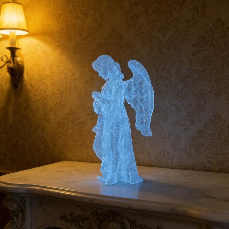 Guarder Angel Figurines Resin Wing Angel Statue Table Ornament Praying Angel Sculpture Housewarming Gift Home Decors
