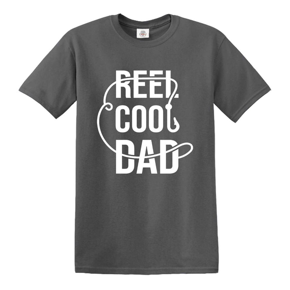 Reel cool dad mens t shirt funny fishing angling carp fisherman gift for dad top 2XL