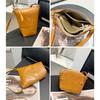 Fashion bucket bag early spring new versatile women's shoulder bag niche design leather women's bag crossbody cosmetic bag