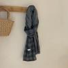 Korean Retro Grid Scarf Women's Autumn New Cotton and Linen Long Style Shawl Scarf