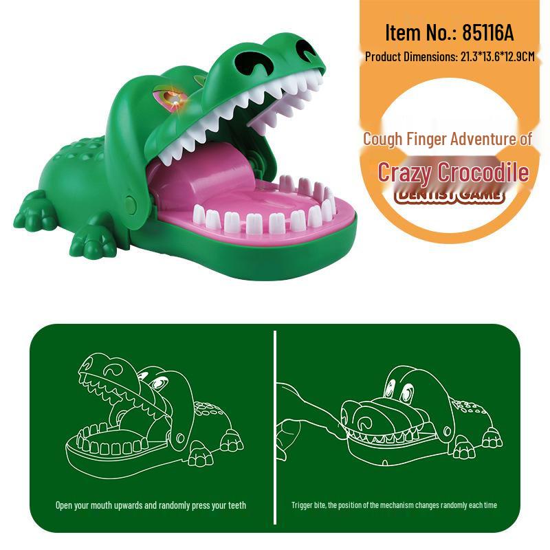 Kids' Prank Toys: Crocodile, Shark, Hippo, Dinosaur, Dog Bite Finger Challenge Game